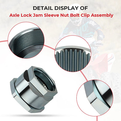 Axle Lock Sleeve Nut Clip Assembly for Honda Sportrax TRX300EX TRX400EX