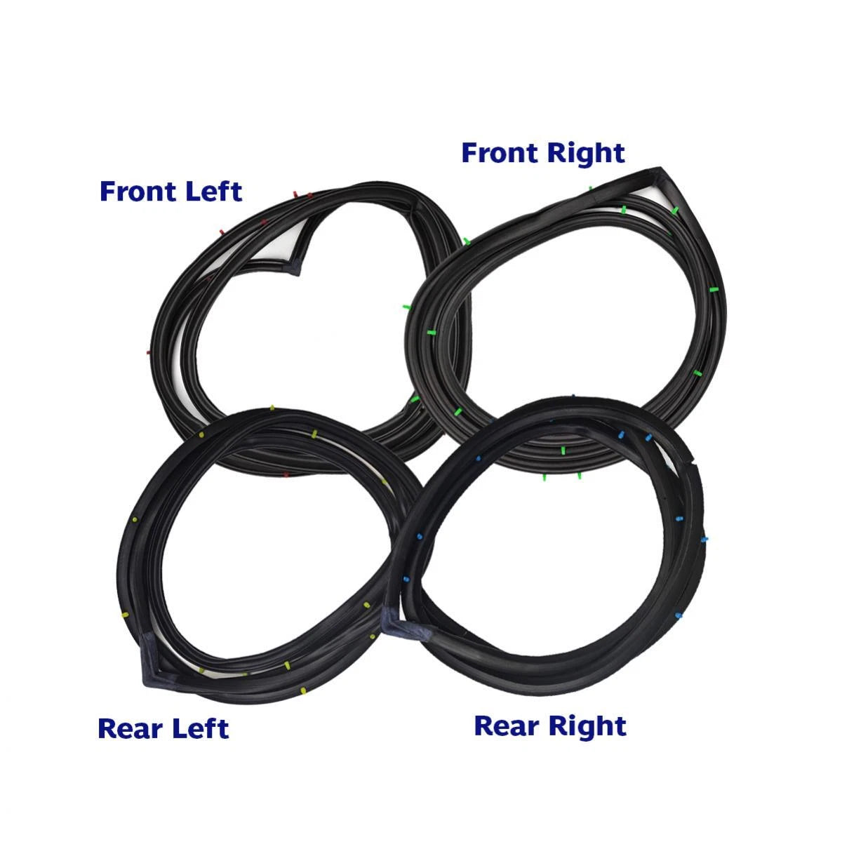 Door Rubber Weatherstrip Seal F+R 4 Pc Fits Datsun Sunny B310 4D Sedan 77-81 D11