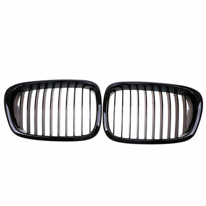 Gloss Black Kidney Grille Cover for BMW E39 525 528 530 535 M5 (1997-2003)