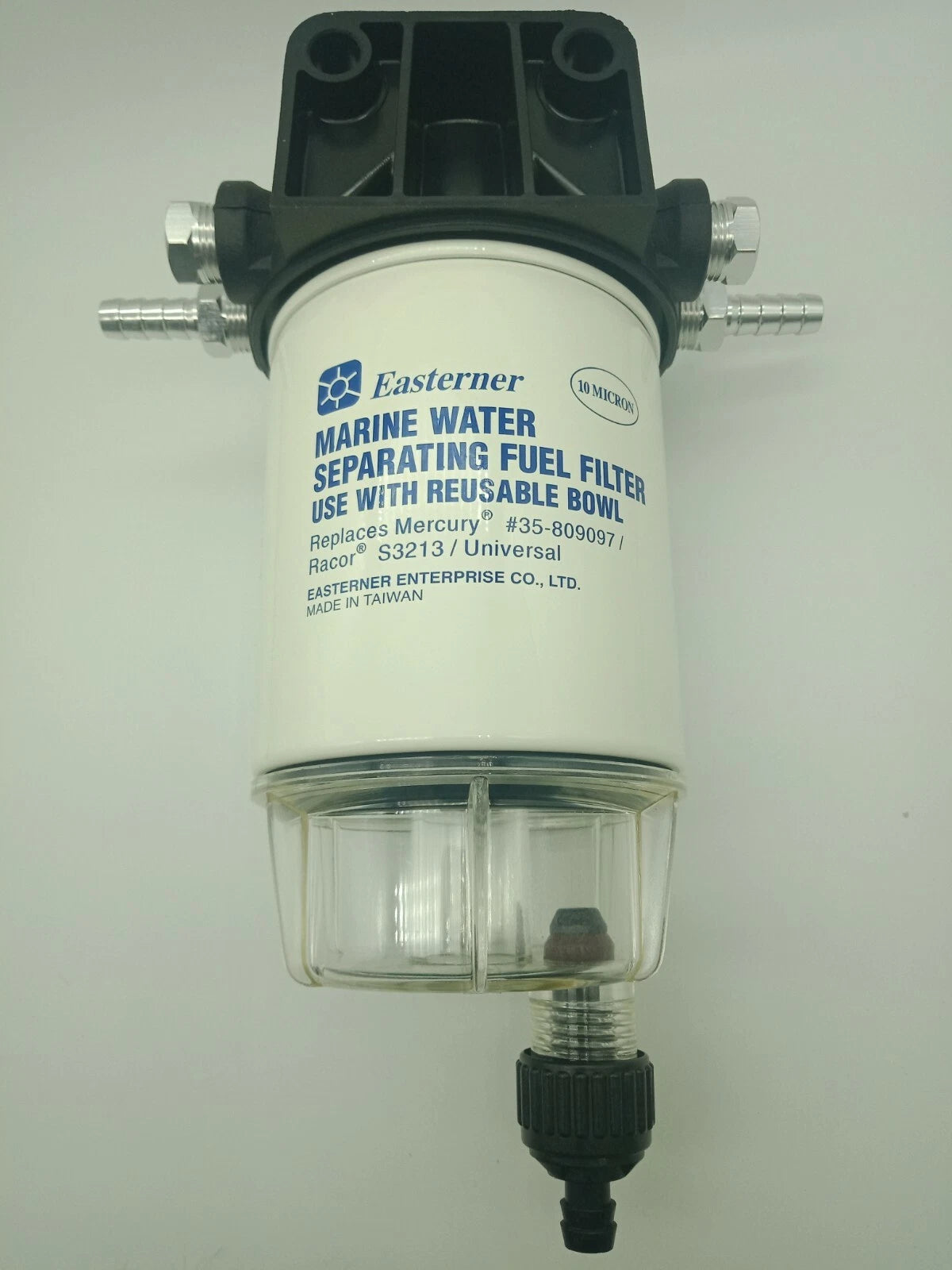 Outboard Water Separator Kit, Fuel Filter, Clear Bowl & Manifold for OMC/BRP