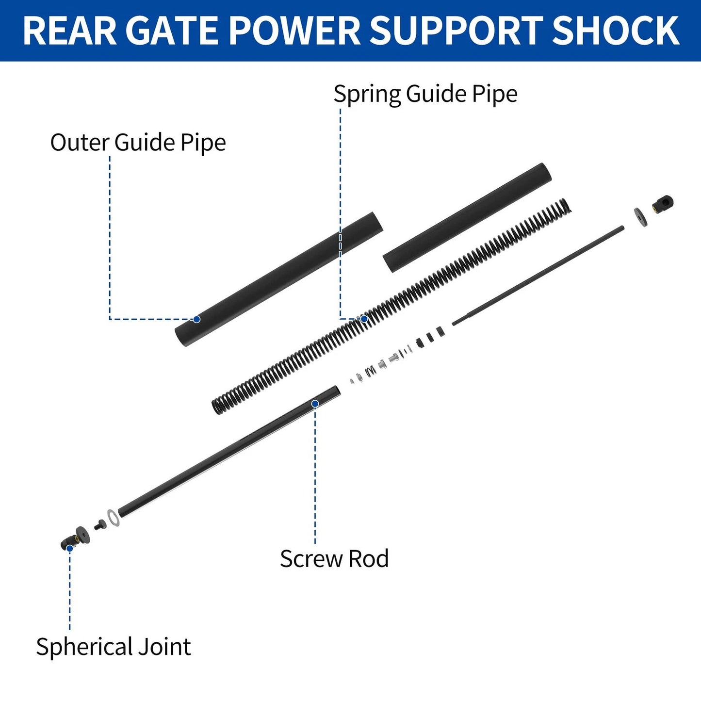 Rear RH Tailgate Lift Support for Ford Explorer (2016-2019)