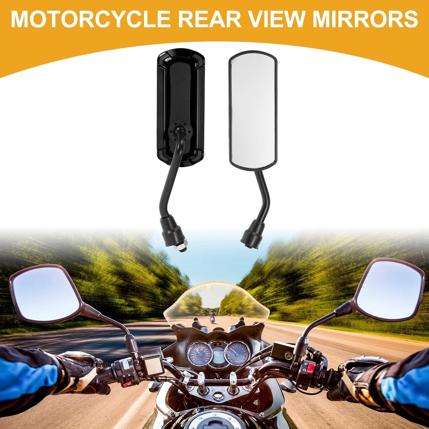 M10 / 1 Set / Rear View Mirrors for Motorcycle