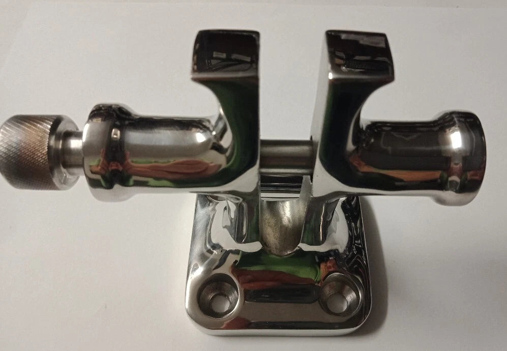 Split Bollard Polished 316 Stainless Steel with Loaded Captive Pin 84x90x12