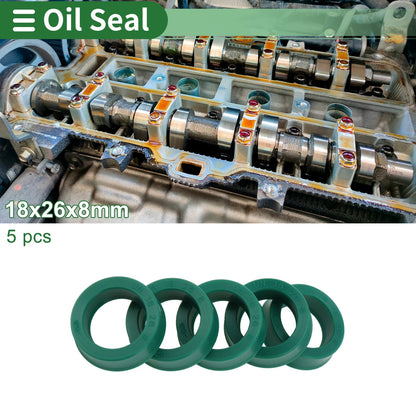 Oil Seal 5 Pcs 18x26x8mm Seal Ring Rotary Shaft TPU for Make Model