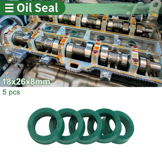 Oil Seal 5 Pcs 18x26x8mm Seal Ring Rotary Shaft TPU for Make Model