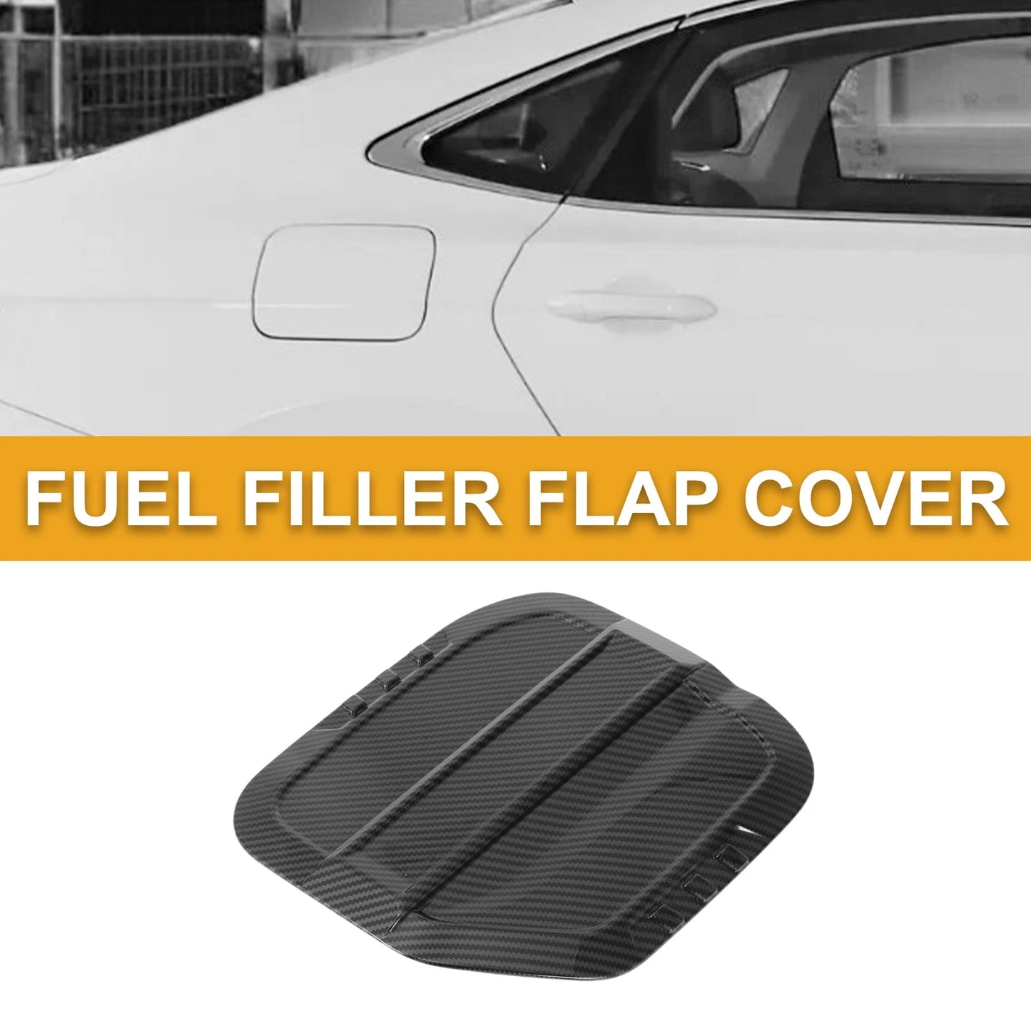Fuel Tank Door Cap for Ford Bronco (2023-2025) Carbon Fiber Black ABS