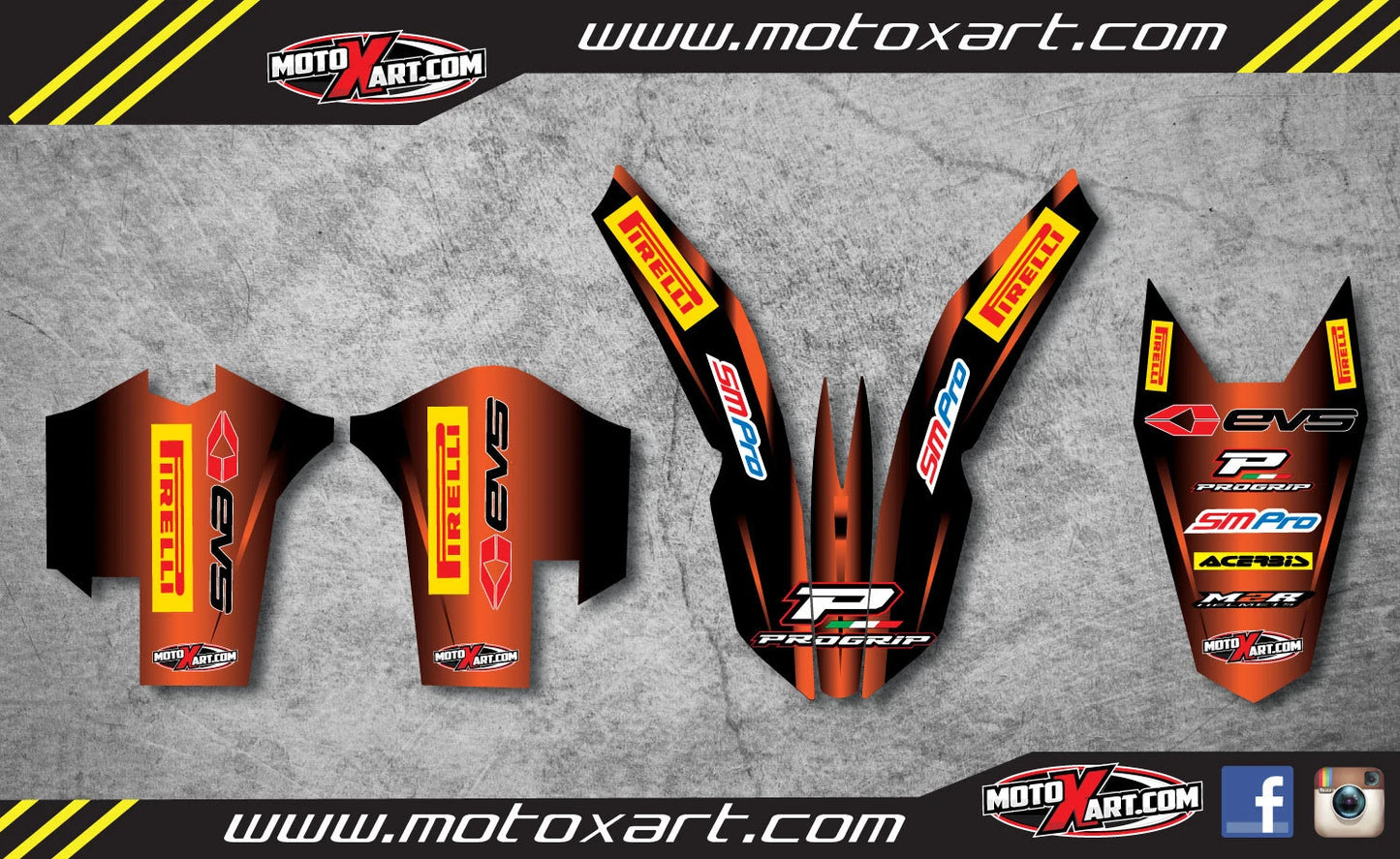 KTM SX SXF 2007-2010 Trim Sticker Kit, Graphics