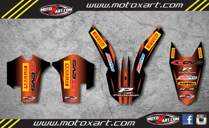 KTM SX SXF 2007-2010 Trim Sticker Kit, Graphics