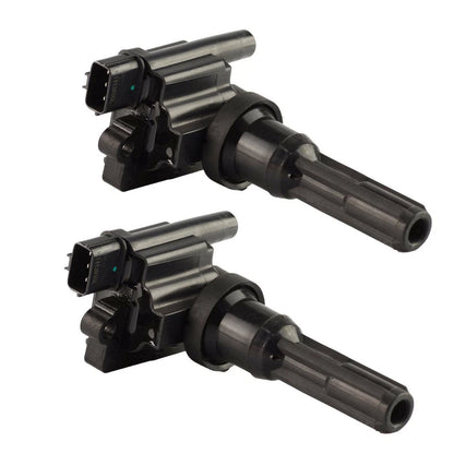2 x Black Ignition Coils for Mitsubishi Lancer (2004-2005) 2.0L Turbo