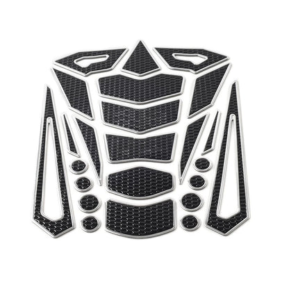 Silver Motorcycle Oil Fuel Tank Pad Cover Guard Protector Decal Sticker