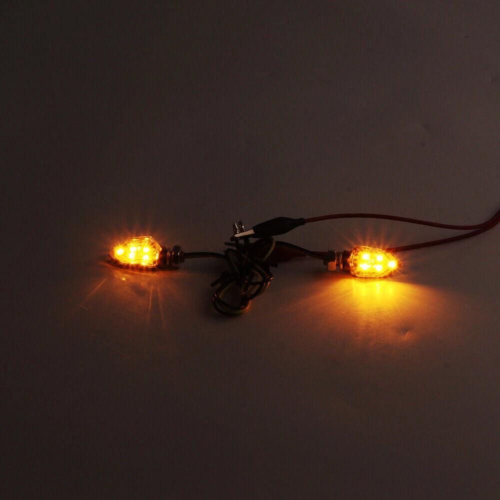 Smoke LED Amber Turn Signal Light for Universal Motorcycle 8mm (2020-2023)