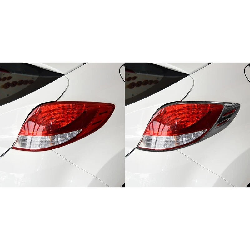 Real Carbon Fiber Rear Tail Light Lamp Cover Trim For Hyundai Veloster 2011-2017