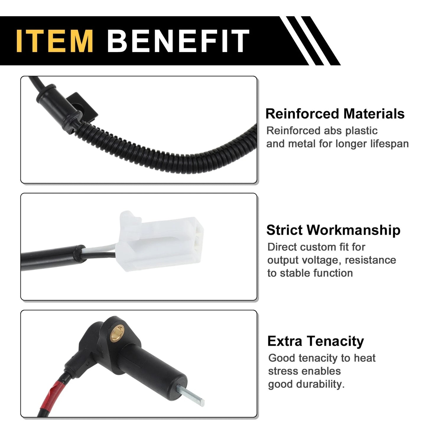 ABS Wheel Speed Sensor for Kia Pride (2003-2007) 1 x Sensor