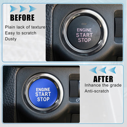 Engine Start Stop Button Cover for Toyota Camry (2018-2023) - Aluminum Blue