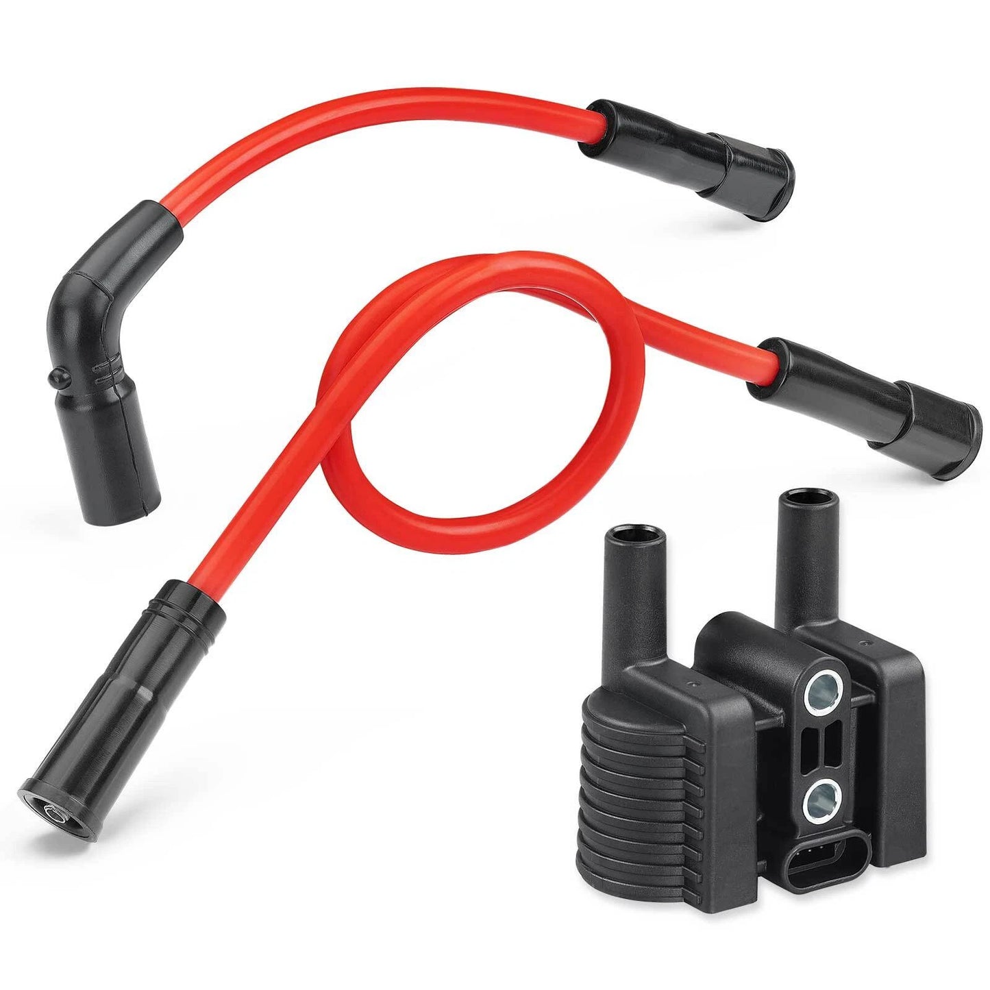 Ignition coil & spark plug wire w/cap for Sportster 883/1200 (2007–2020)