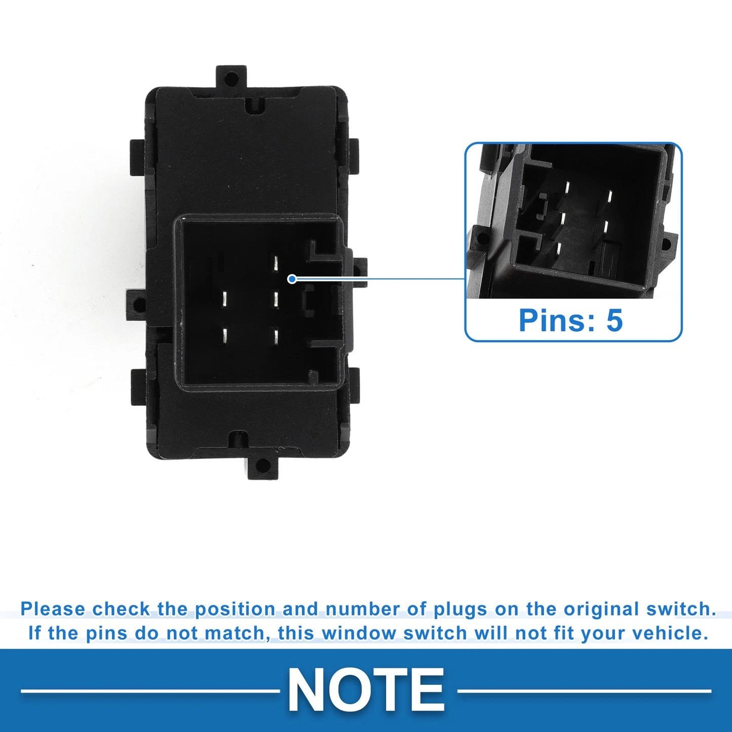 Front Side Power Window Switch for Ford Edge, Expedition, Explorer (2001-2023)