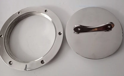 Inspection Port / Deck Plate 206mm OD 316 Stainless Steel for Marine Use