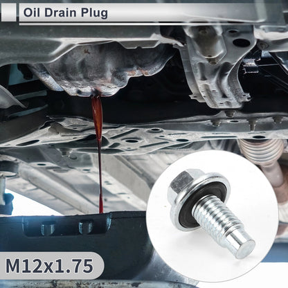 Oil Drain Plug / M12x1.75 1.5" Height / Engine Oil Drain Plug with Gasket for Car/Motorcycle
