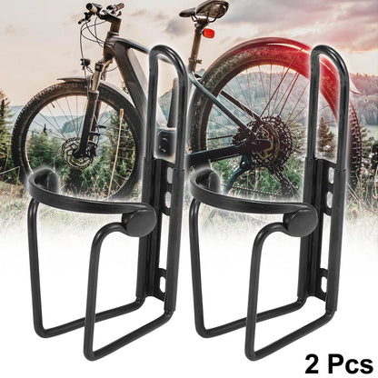 2pcs Universal Bike Motorcycle Drink Bottle Holder Cages Carrier Rack Black