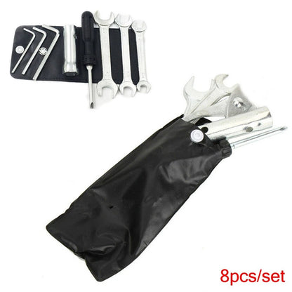 8Pcs Multifunctional Motorcycle Repair Tool Set Wrench Sleeve Screwdriver