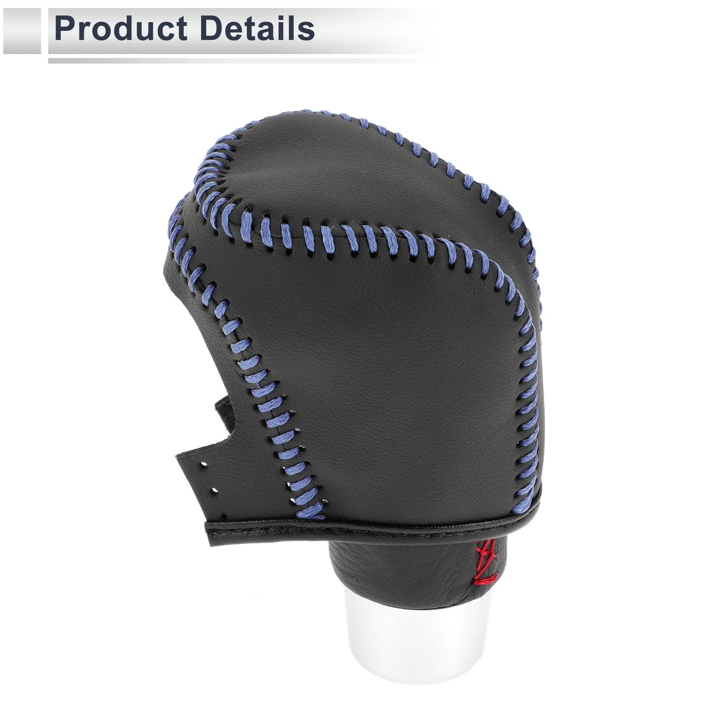 Gear Shift Knob Cover for Toyota Camry 2019-2022 Black Blue Faux Leather