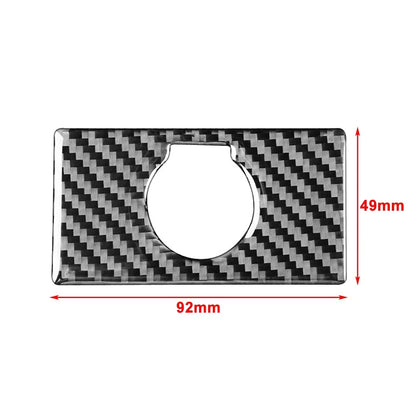 Black Carbon Rear Cigarette Lighter Switch Cover Trim for Toyota Tundra (2014-2021)