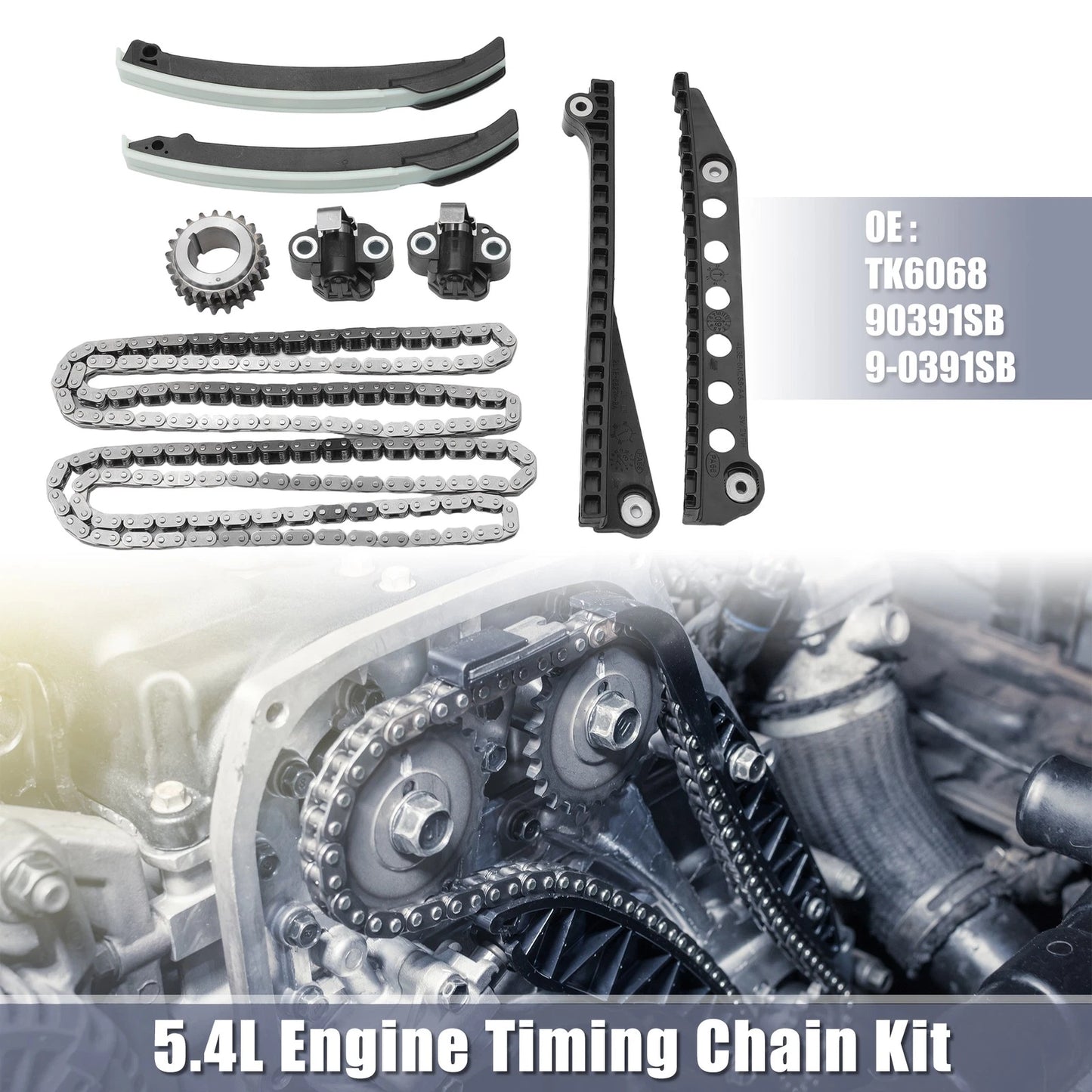 Engine Timing Chain Kit for Ford F-150 F-250 F-350 Super Duty V8 (2004-2010)