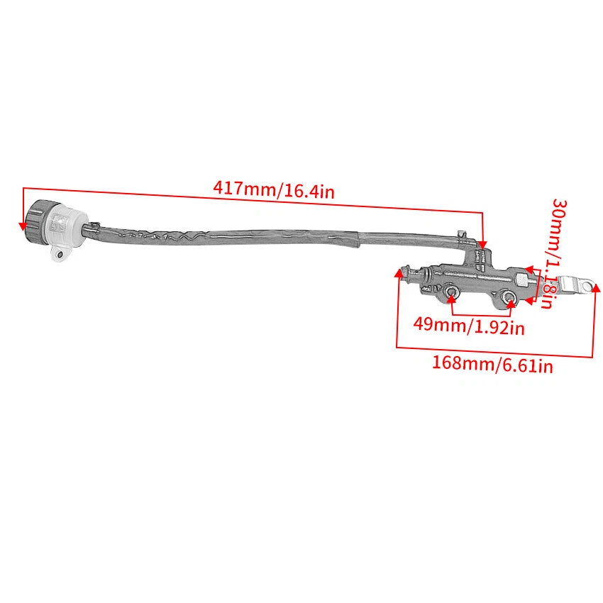 Rear Brake Master Cylinder for Kawasaki ZX1000 Ninja 1000, ZX10R (2011-2014)