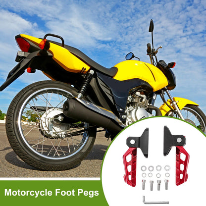 FootPegs 6.3" Red Foot Pedal 1 Set w/Screws & Washers for Motorcycle