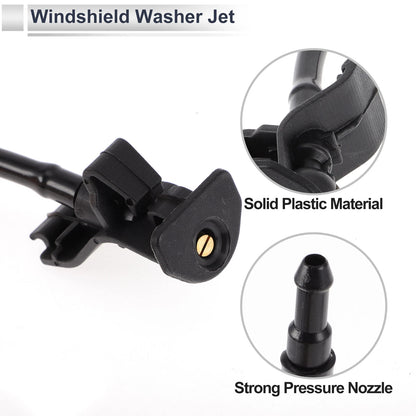 6 x Windshield Washer Nozzles & Hose Connectors for Ford (2015-2023)
