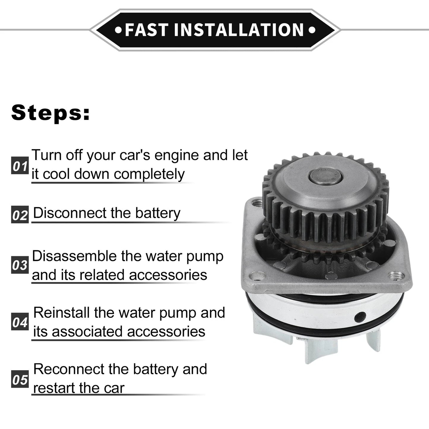 Water Pump for Infiniti FX35 G35 Nissan Altima 350Z (2003-2008)
