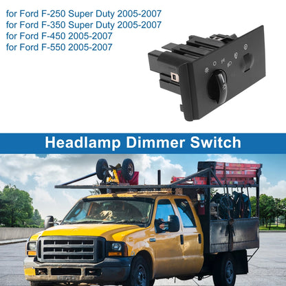 Headlight Switch for Ford F-250 Super Duty 2005-2007 Black