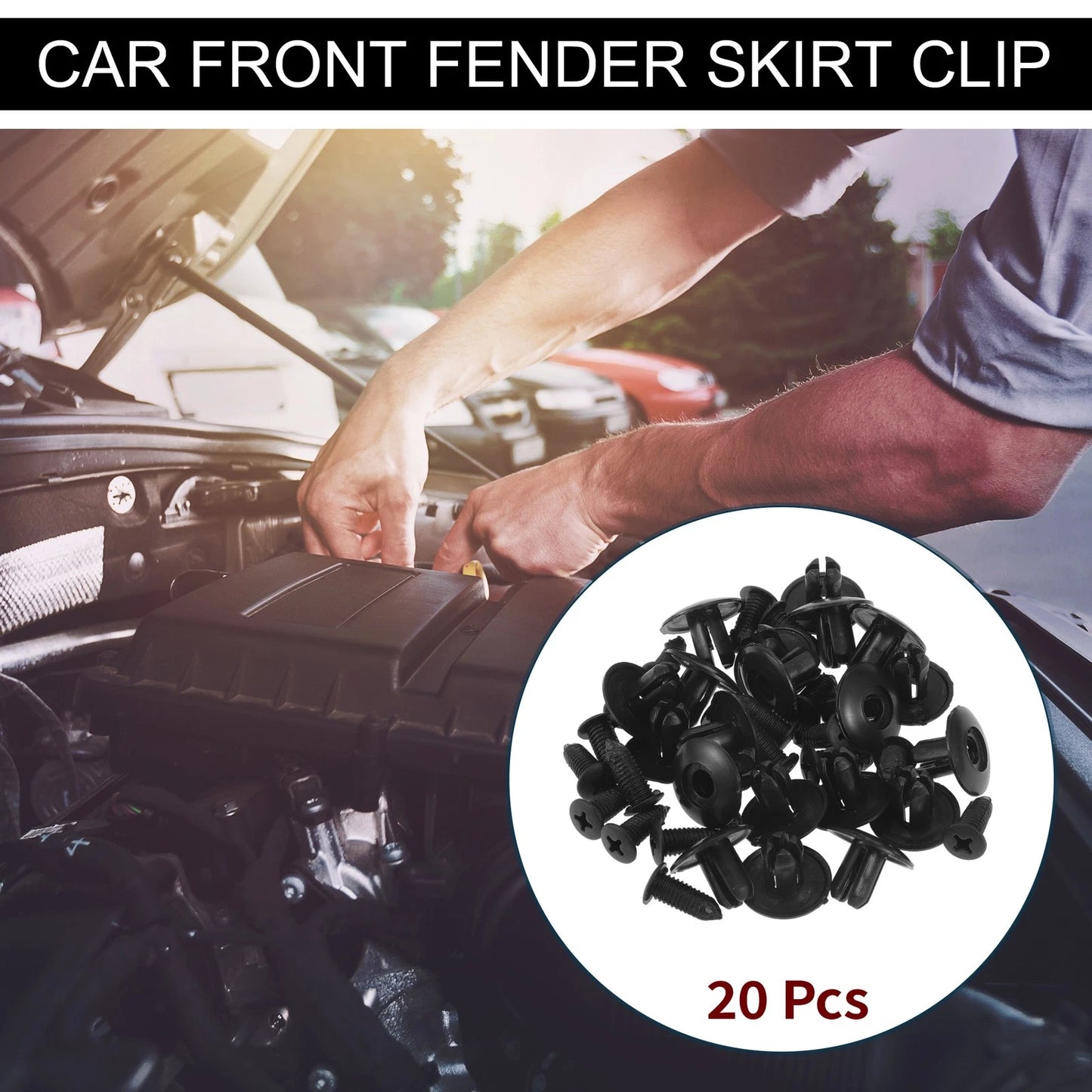 Fender Skirt Clips 20 Pcs for Kia Soul 1.6L 2.0L (2010-2019)
