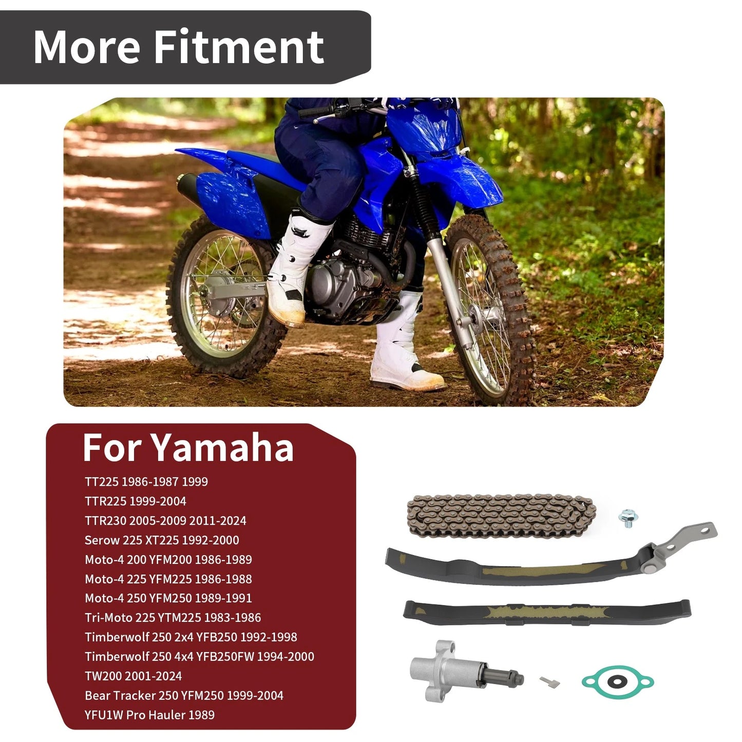 Tensioner Guide Kit for Yamaha Serow 225 XT225 (1992-2000)