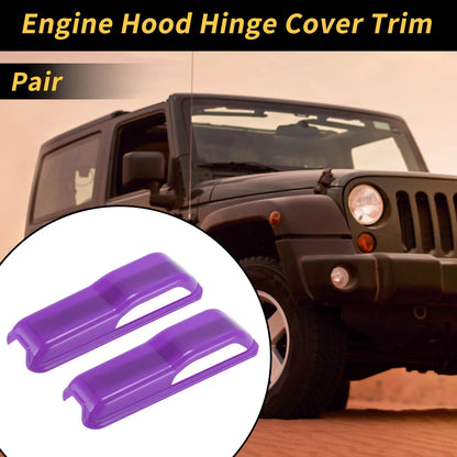 Engine Hood Hinge Cover for Jeep Wrangler JL JLU (2018-2023) - Purple