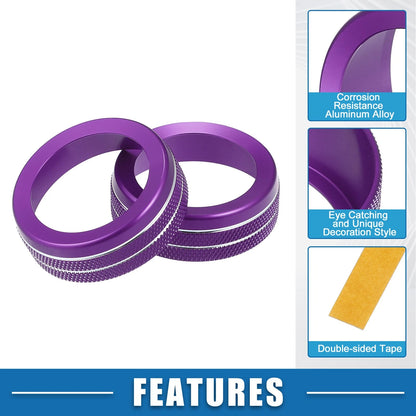 Knob Cover Decals for Dodge Durango Purple Set of 3 (2014-2020)