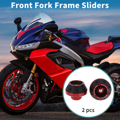 2 x Front Fork Frame Slider Aluminum Alloy Red for Motorcycle