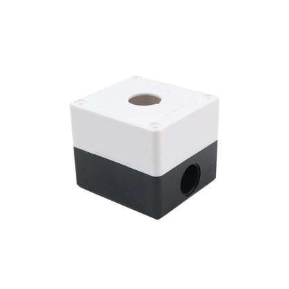 22mm Push Button Switch Box for Control Station - White & Black
