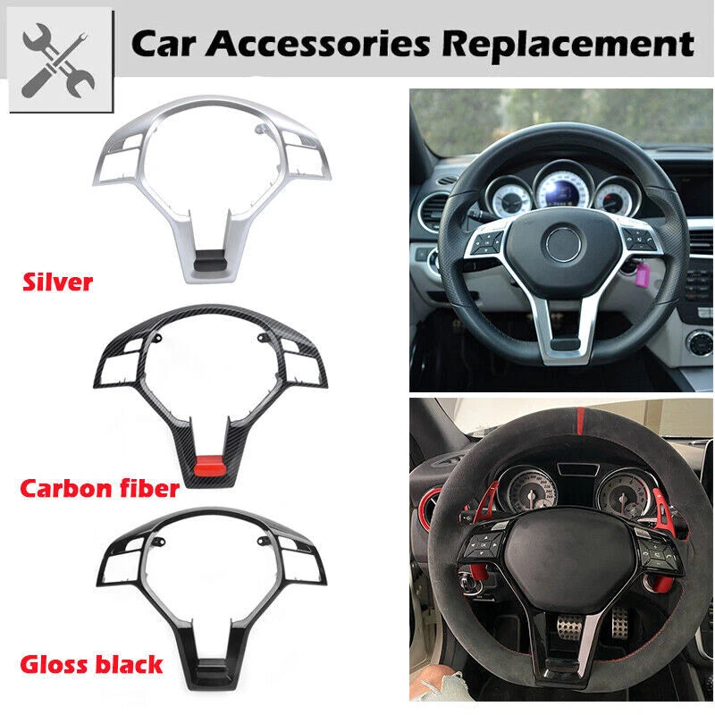 Steering Wheel Trim Cover for Mercedes Benz W176 W204 W212 C-Class (2012-2019)
