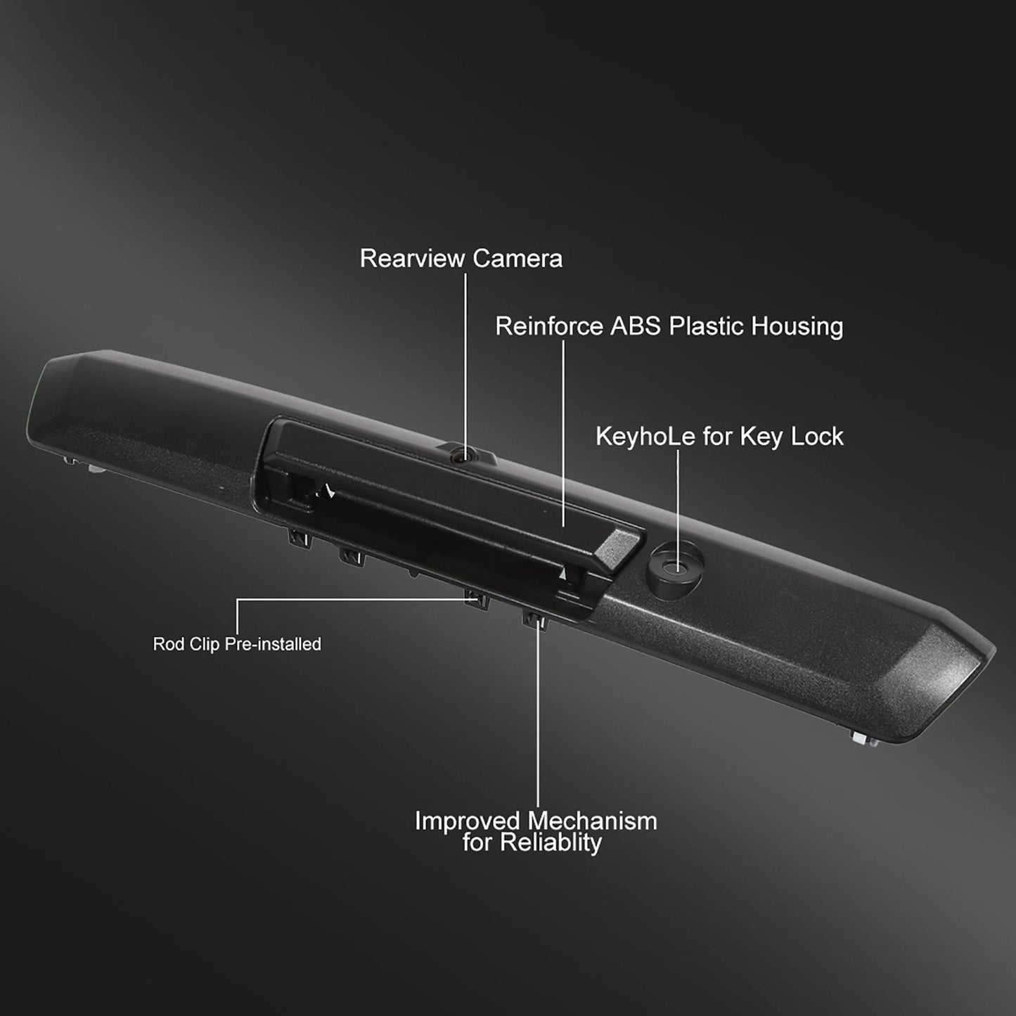 Rear Tailgate Handle & Backup Camera for Ford (HC3Z9943400-NB)