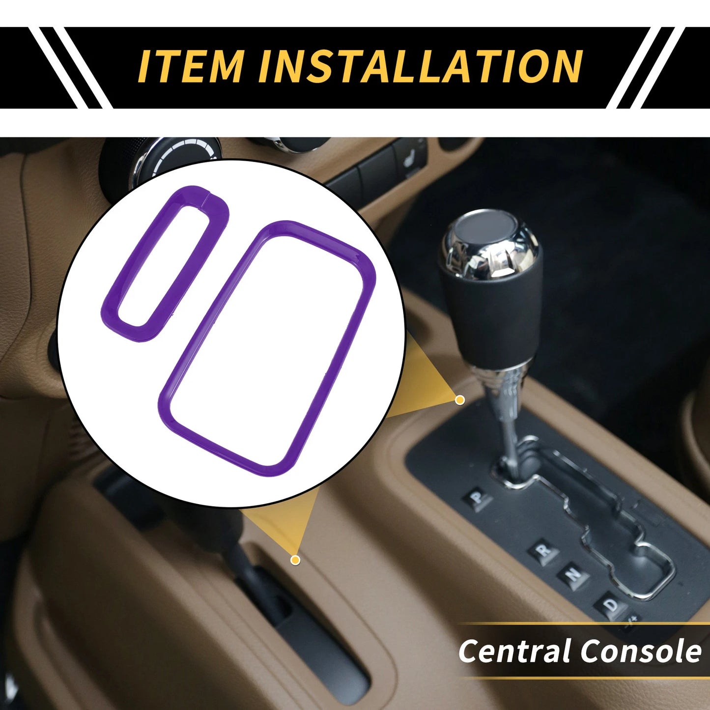 Console Gear Shift Ring Panel Cover Trim for Jeep Wrangler JK JKU (2007-2018)