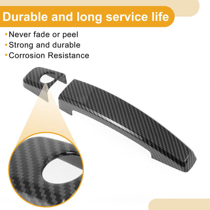 Car Door Handle Cover Trim for Chevrolet Cruze Carbon Fiber Black