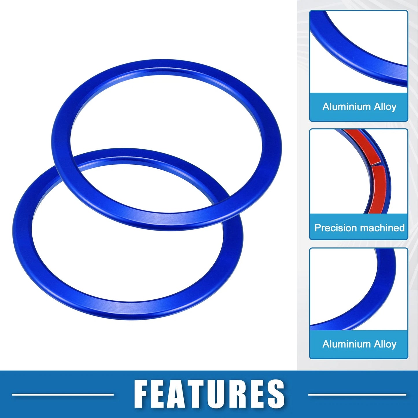 AC Air Vent Outlet Cover Ring Trim / 4 x Blue / for Toyota Tundra (2014–2021)