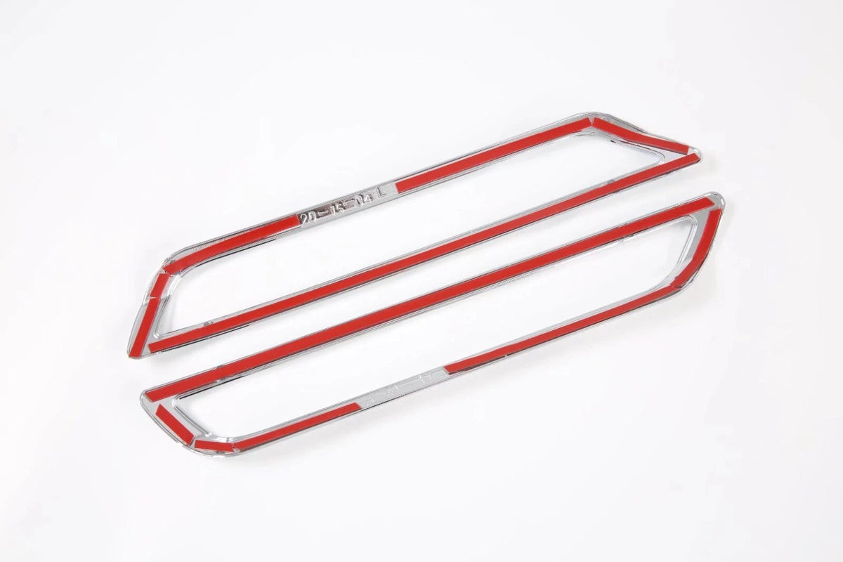 ABS Chrome Rear Fog Light Frame Cover Trim for Ford Explorer (2020-2023) 2 x