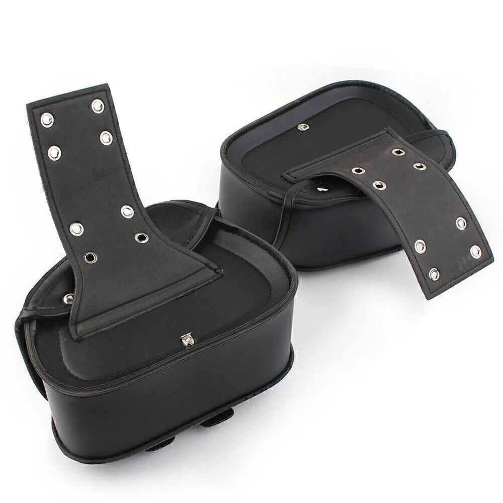 Black PU Leather Saddle Bags for Harley Sportster Dyna