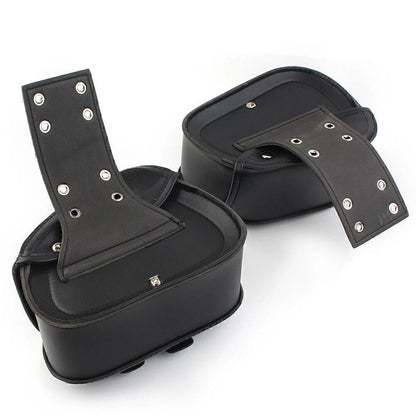 Black PU Leather Saddle Bags for Harley Sportster Dyna