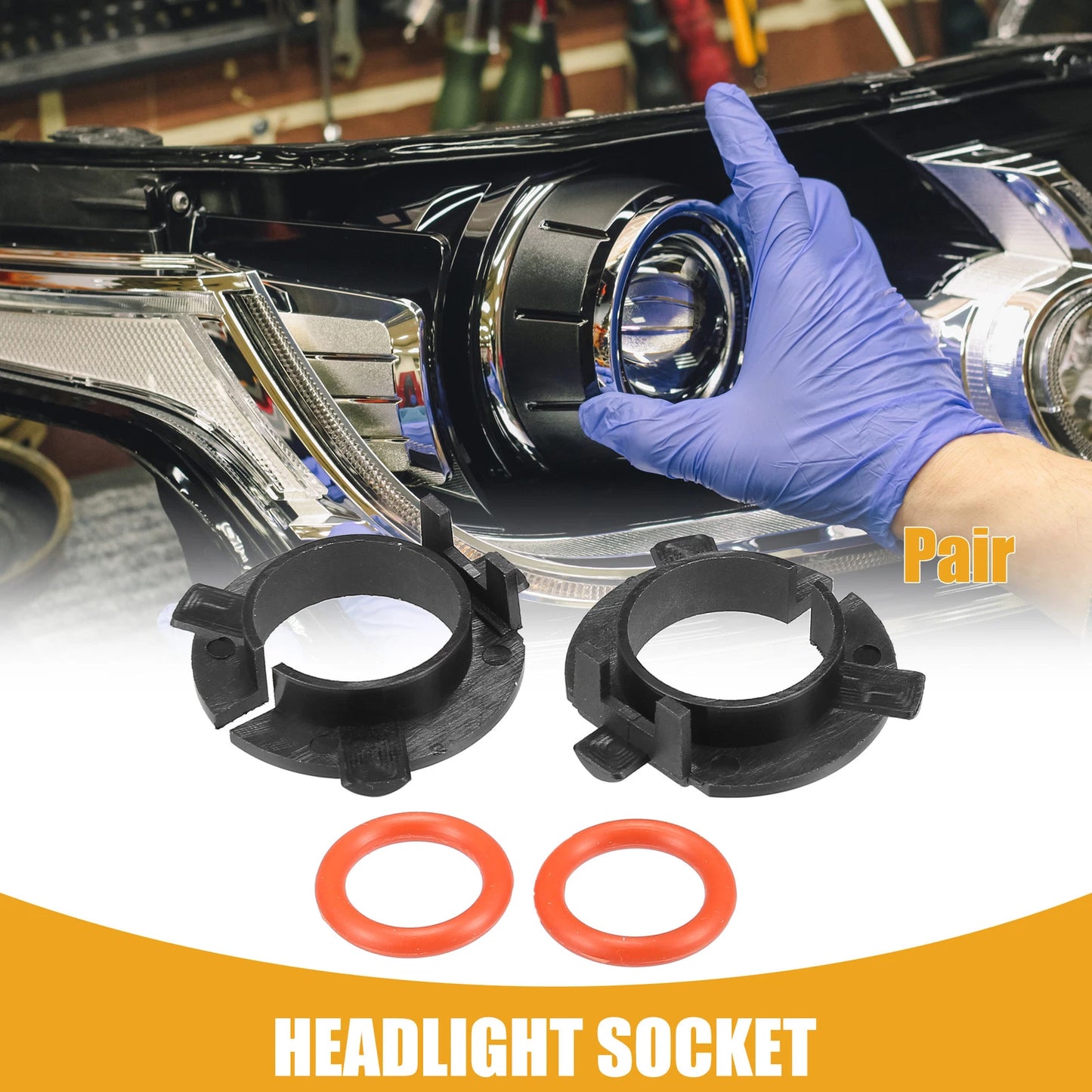 LED Headlight Retainer Holder Socket for Kia