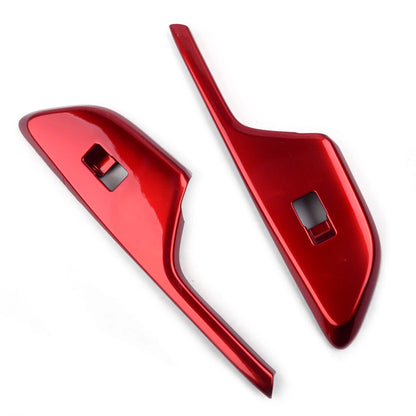 4 x Red Window Switch Button Cover Trim for Honda Civic (2016-2018)