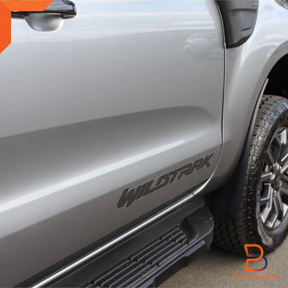Light Grey Silver Wildtrak Front Door Side Decal Sticker for Ford Ranger (15-18)