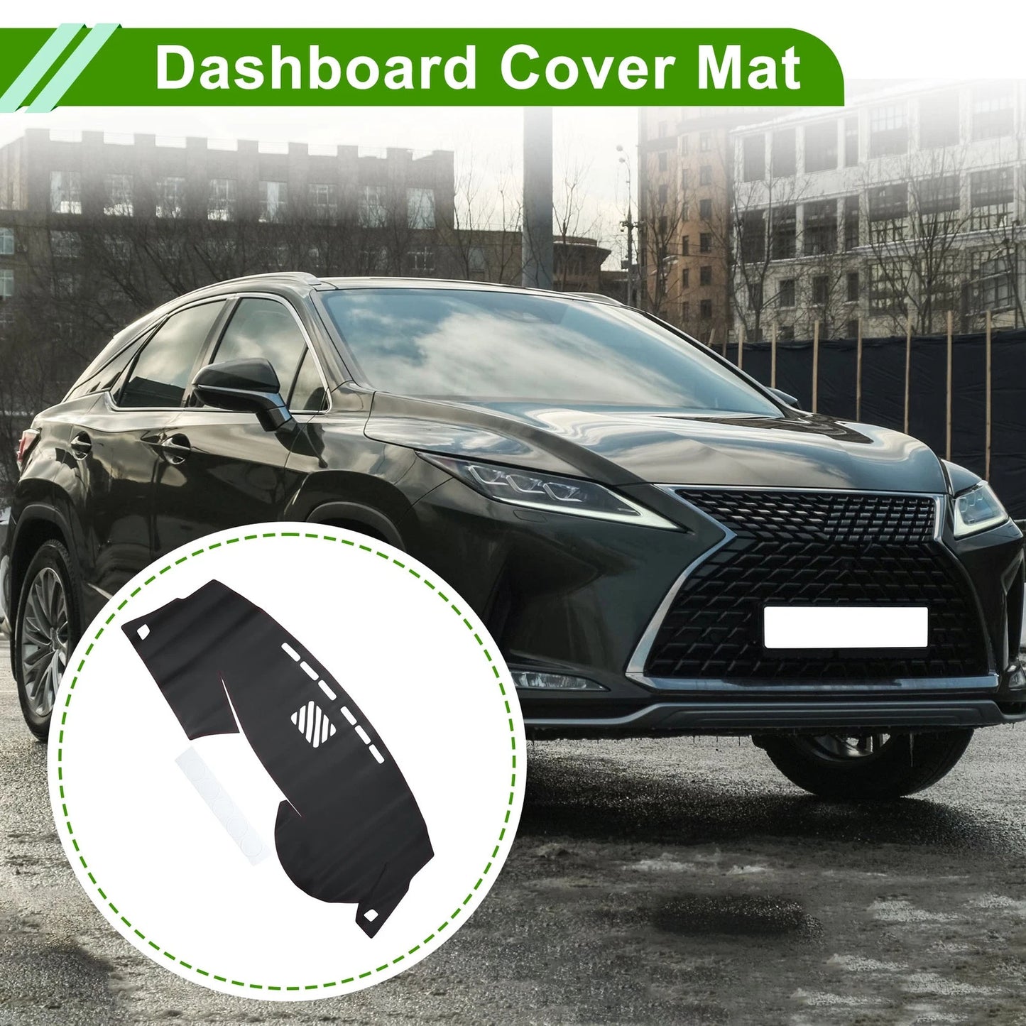 Dashboard Cover Mat for LEXUS RX 350 (2010-2015) - Black Red